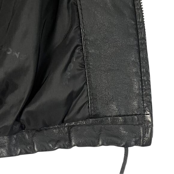 Vintage Wilsons Black Leather Jacket Womens Large Thinsulate Lined Overcoat - Picture 6 of 11